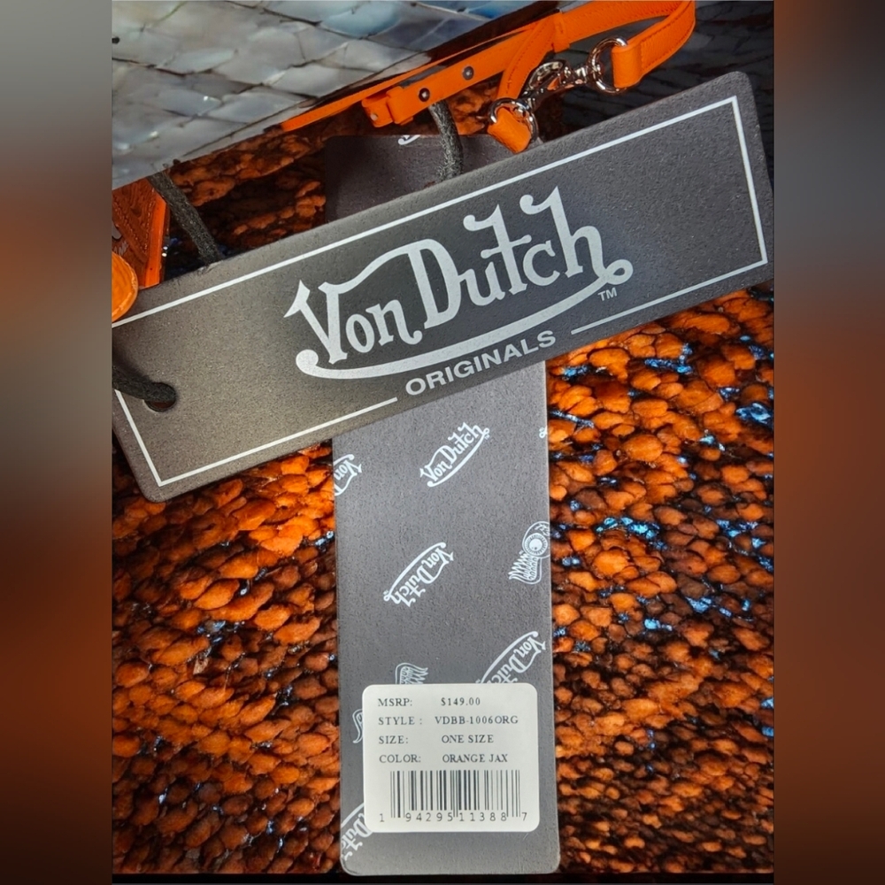 Von Dutch Orange Jax Bowling Bag NWT - Picture 11 of 11